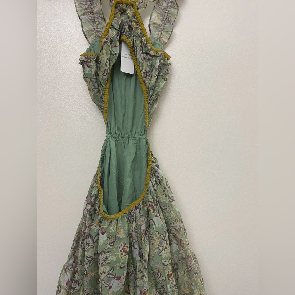 CURRENT AIR Lasalle Open Back Midi Dress In Floral Sage Sz S NWT - Picture 12 of 14